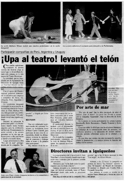 ¡Upa al teatro! levantó el telón