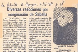 Diversas reacciones por marginación de Sabella.