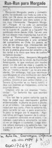 Run-Run para Morgado  [artículo].