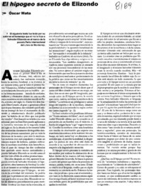 El hipogeo secreto de Elizondo