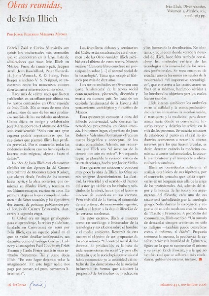 Obras reunidas de Iván Illich