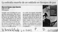 La extraña muerte de un soldado en tiempos de paz  [artículo]