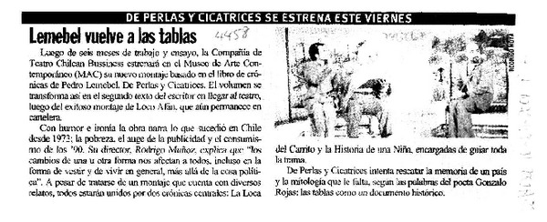 Lemebel vuelve a las tablas
