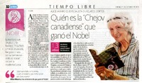Quién es la"Chejov canadiense" que ganó el Nobel  [artículo] I.T.F.