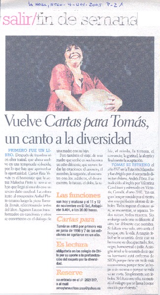 Vuelve Cartas para Tomás, un canto a la diversidad.