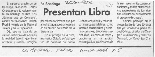 Presentan libro  [artículo].