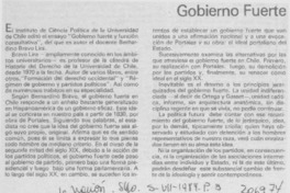 Gobierno fuerte