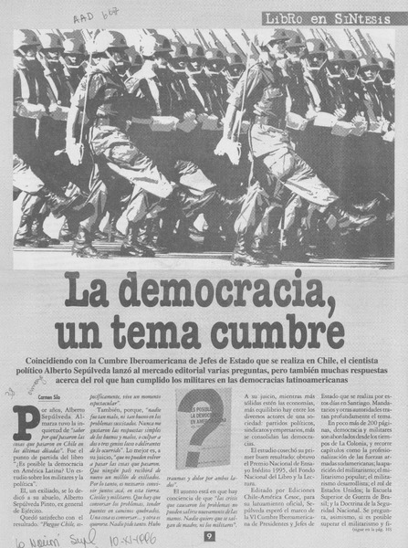 La democracia, un tema cumbre