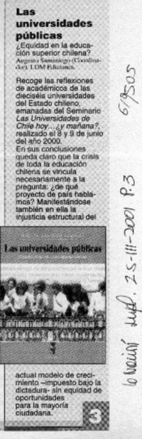 Las Universidades públicas  [artículo]