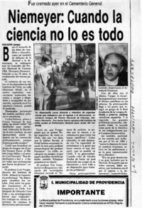 Niemeyer, cuando la ciencia no lo es todo  [artículo] Iván Bueno.
