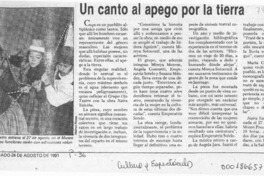 Un Canto al apego por la tierra  [artículo].