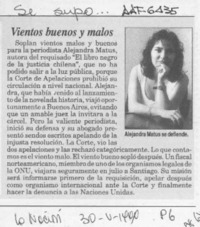 Vientos buenos y malos  [artículo].