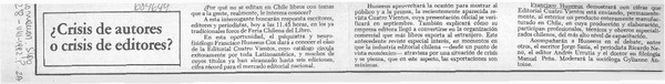 ¿Crisis de autores o crisis de editores?