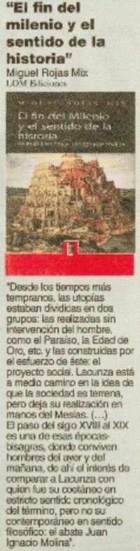 El fin del milenio y el sentido de la historia