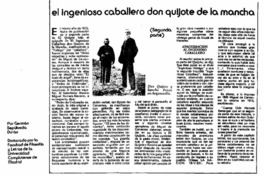 El Ingenioso caballero Don Quijote de la Mancha.