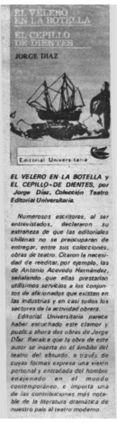 El Velero en la botella y El Cepillo de dientes.