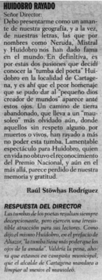 Huidobro rayado