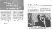 Integrar calidad con entretención"  [artículo]