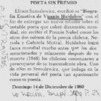 Poeta sin premio.