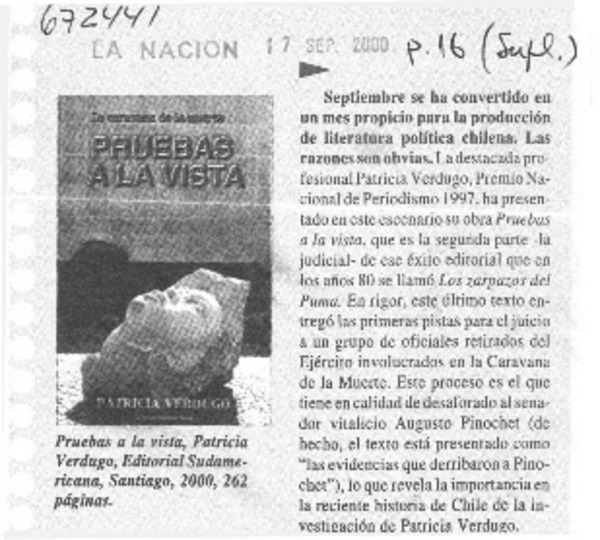 Pruebas a la vista.