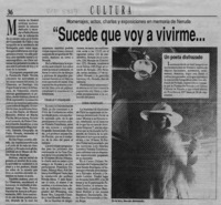 "Sucede que voy a vivirme -- "  [artículo]