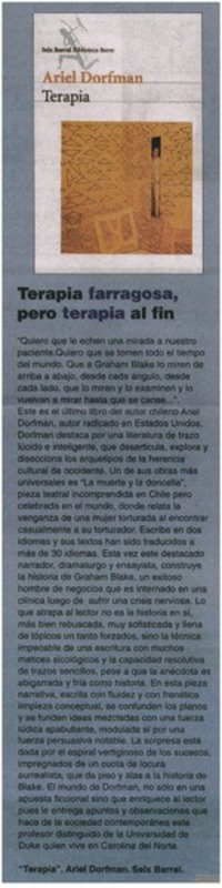 Terapia farragosa, pero terapia al fin