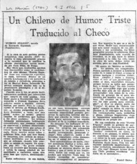 Un chileno de humor triste traducido al checo