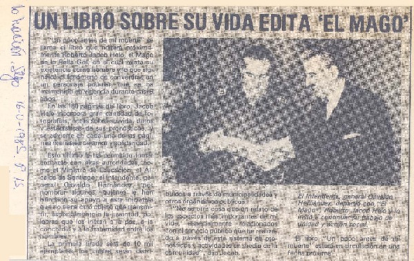 Un libro sobre su vida edita "El mago".
