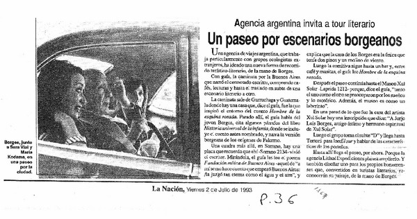 Un paseo por escenarios borgeanos.