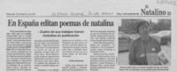 En España editan poemas de natalina  [artículo]