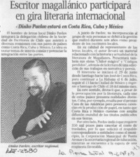 Escritor magallánico participará en gira literaria internacional  [artículo].