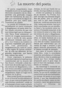 La Muerte del poeta