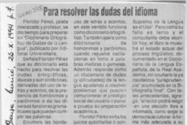 Para resolver las dudas del idioma  [artículo].