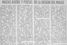 Matías Rafide y poetas de la Región del Maule