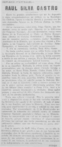 Raúl Silva Castro.