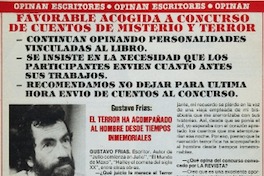 Favorable acogida a concurso de cuentos de misterio y terror