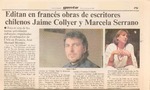 Editan en francés obras de escritores chilenos Jaime Collyer y Marcela Serrano