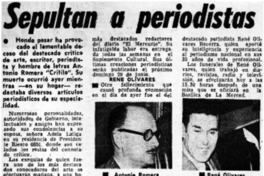 Sepultan a periodistas.