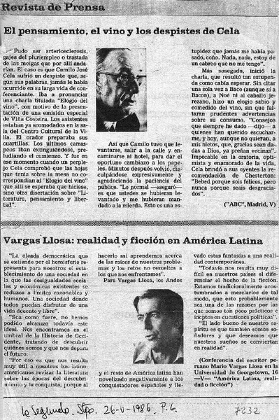 Vargas Llosa: realidad y ficción en América Latina.