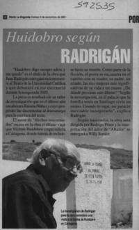 Huidobro según Radrigán  [artículo]
