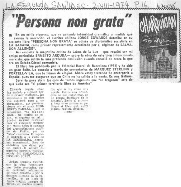 "Persona non grata"