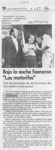 Bajo la noche faenaron "Los matarifes"  [artículo].