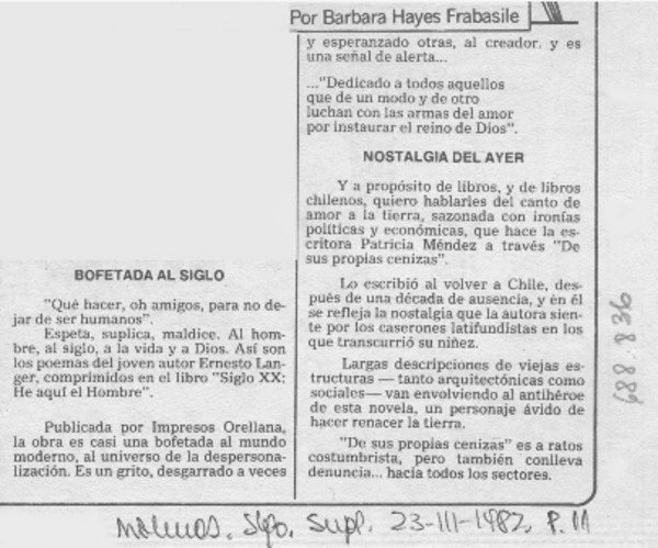 Bofetada al siglo