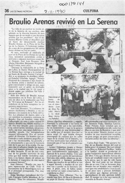 Braulio Arenas revivió en La Serena  [artículo].