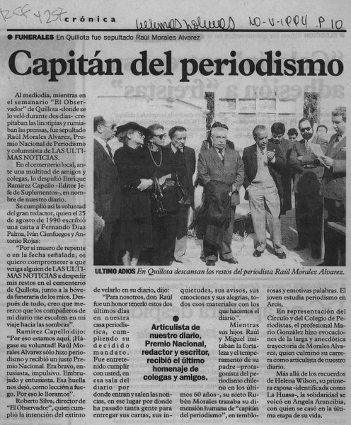 Capitán del periodismo  [artículo].