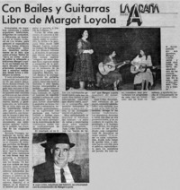 Con bailes y guitarras libro de Margot Loyola.