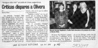 Críticas dispares a Olivera  [artículo]