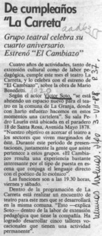 De cumpleaños "La carreta"