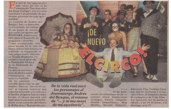 De nuevo el circo!