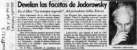 Develan las facetas de Jodorowsky  [artículo].